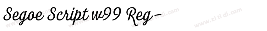 Segoe Script w99 Reg字体转换